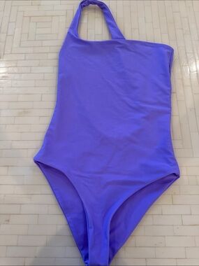 Jade One-Shoulder One-Piece Swimsuit in Lavender Purple